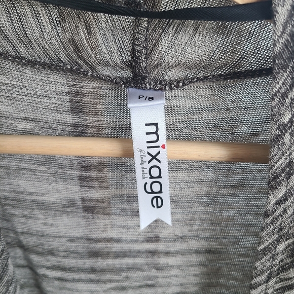 Heather brown grey light vest open cardigan - Picture 2 of 5